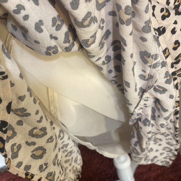 NWOT AMERICAN EAGLE 🦅 animal print midi halter dress size L - Picture 2 of 7